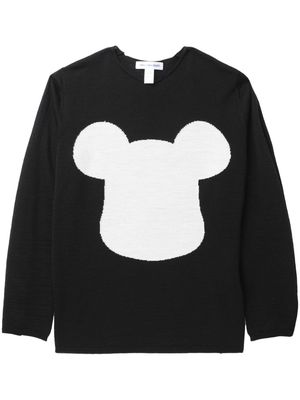 Comme Des Garçons Shirt mouse-motif intarsia-knit jumper - Black
