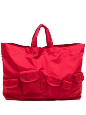Comme Des Garçons Shirt multi-pocket tote bag - Red