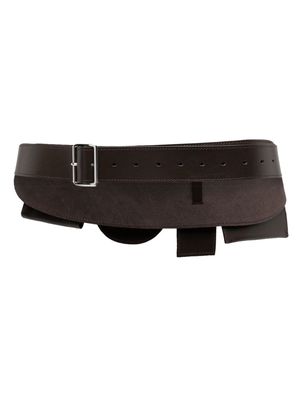 Comme Des Garçons Shirt multiple-pocket leather belt - Brown