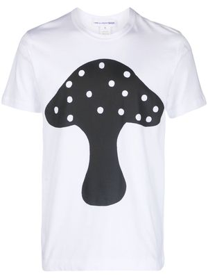 Comme Des Garçons Shirt mushroom-print short-sleeve T-shirt - White