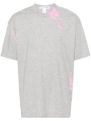 Comme Des Garçons Shirt paint splatter-detail T-shirt - Grey