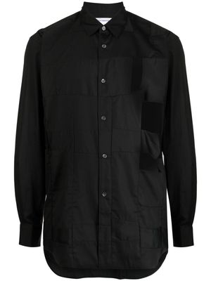 Comme Des Garçons Shirt panelled cut-out cotton shirt - Black