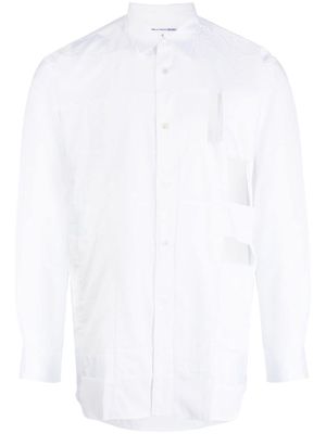 Comme Des Garçons Shirt panelled cut-out cotton shirt - White