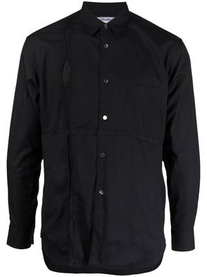 Comme Des Garçons Shirt panelled-design cotton shirt - Black