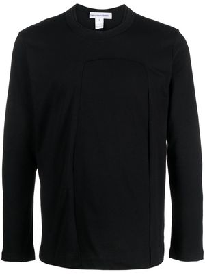 Comme Des Garçons Shirt panelled long-sleeve cotton T-shirt - Black