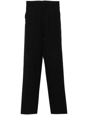 Comme Des Garçons Shirt panelled wool tapered-trousers - Blue