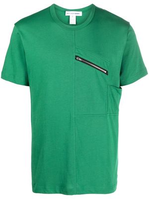 Comme Des Garçons Shirt panelled zip-pocket T-shirt - Green