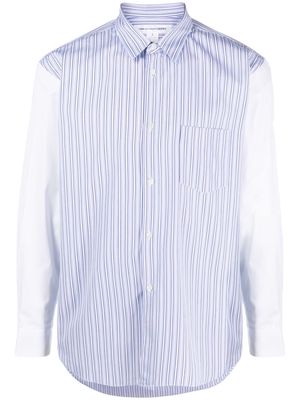 Comme Des Garçons Shirt patch-pocket striped cotton shirt - White