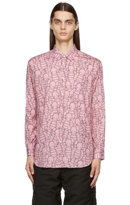 Comme des Garçons Shirt Pink KAWS Edition Print Pattern B Shirt