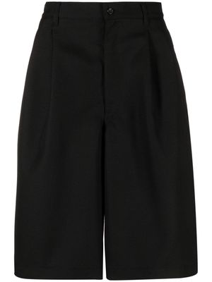 Comme Des Garçons Shirt pleat-detail wide-leg shorts - Black