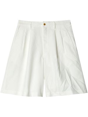 Comme Des Garçons Shirt pleat-detail wide-leg shorts - White