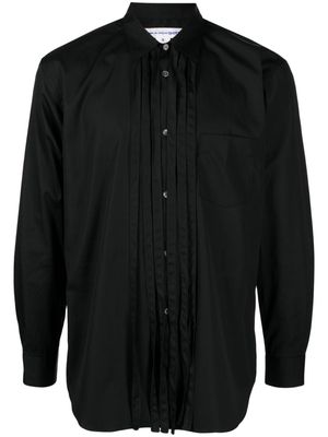Comme Des Garçons Shirt pleat-detailing cotton shirt - Black