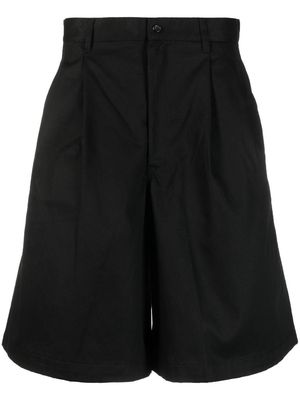 Comme Des Garçons Shirt pleated wide-leg cotton shorts - Black