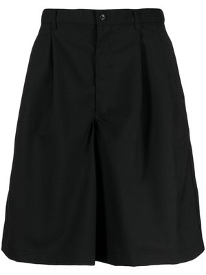 Comme Des Garçons Shirt pleated wool bermuda shorts - Black