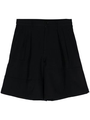 Comme Des Garçons Shirt pleated wool shorts - Blue