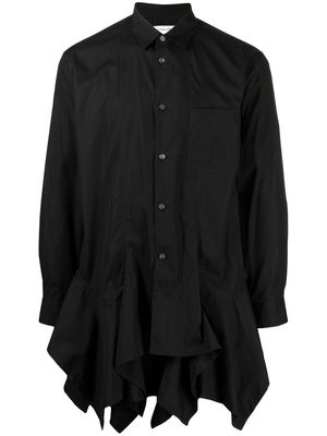 Comme Des Garçons Shirt ruffled-detailing longsleeved shirt - Black