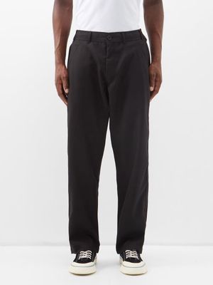 Comme Des Garçons Shirt - Side-adjuster Twill Tailored Trousers - Mens - Black