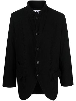 Comme Des Garçons Shirt single-breasted wool-blend blazer - Black