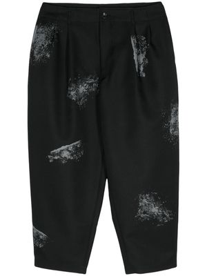 Comme Des Garçons Shirt spray paint-effect trousers - Black