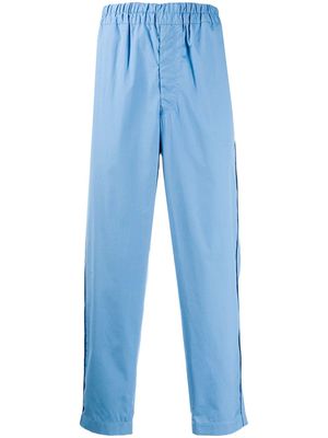 Comme Des Garçons Shirt straight-leg cotton trousers - Blue