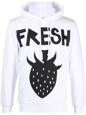 Comme Des Garçons Shirt strawberry-print cotton hoodie - White