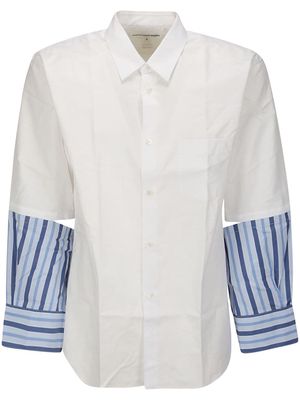 Comme Des Garçons Shirt stripe detail cotton shirt - White