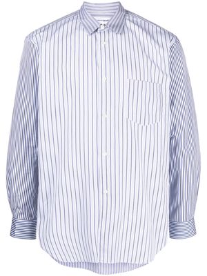 Comme Des Garçons Shirt stripe-pattern cotton shirt - Blue
