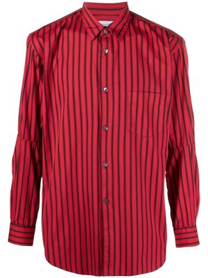 Comme Des Garçons Shirt striped cotton shirt - Red