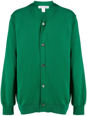 Comme Des Garçons Shirt V-neck wool cardigan - Green