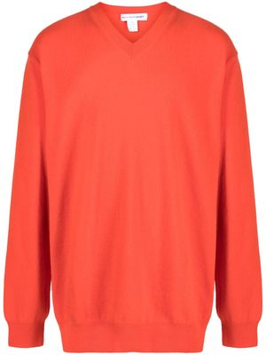 Comme Des Garçons Shirt V-neck wool jumper - Orange