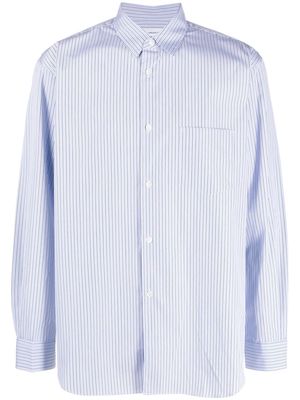 Comme Des Garçons Shirt vertical-stripe cotton shirt - Blue