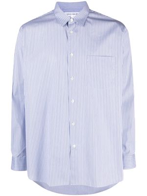 Comme Des Garçons Shirt vertical-stripe long-sleeve shirt - Blue