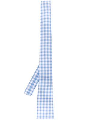 Comme Des Garçons Shirt Vichy-pattern cotton tie - Blue