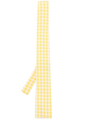 Comme Des Garçons Shirt Vichy-pattern cotton tie - Yellow