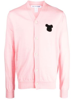 Comme Des Garçons Shirt x Disney embroidered-logo cardigan - Pink