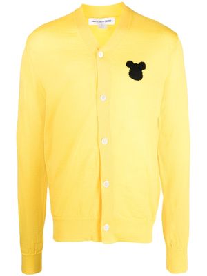 Comme Des Garçons Shirt x Disney embroidered-logo cardigan - Yellow