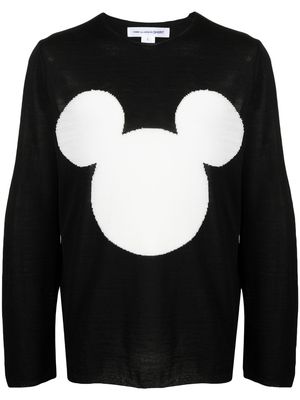 Comme Des Garçons Shirt x Disney intarsia-knit jumper - Black