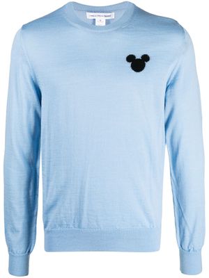 Comme Des Garçons Shirt x Disney Mickey-print detail jumper - Blue