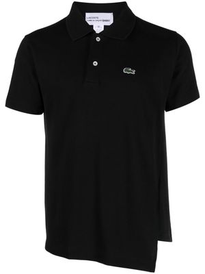 Comme Des Garçons Shirt x Lacoste asymmetric cotton polo shirt - Black