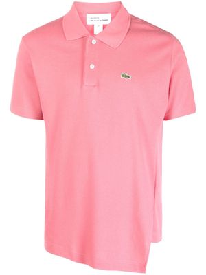 Comme Des Garçons Shirt x Lacoste asymmetric cotton polo shirt - Pink