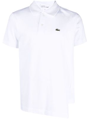 Comme Des Garçons Shirt x Lacoste asymmetric cotton polo shirt - White