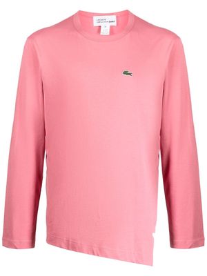 Comme Des Garçons Shirt x Lacoste asymmetric cotton T-shirt - Pink