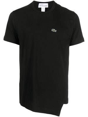 Comme Des Garçons Shirt x Lacoste asymmetric-hem T-shirt - Black