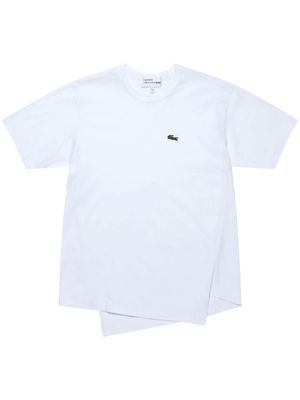 Comme Des Garçons Shirt x Lacoste asymmetric T-Shirt - White