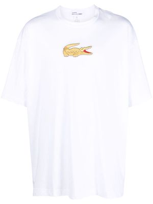 Comme Des Garçons Shirt x Lacoste Crocodile-patch cotton T-shirt - White