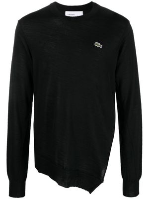 Comme Des Garçons Shirt x Lacoste logo-embroidered wool jumper - Black