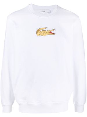 Comme Des Garçons Shirt X Lacoste logo patch cotton jumper - White
