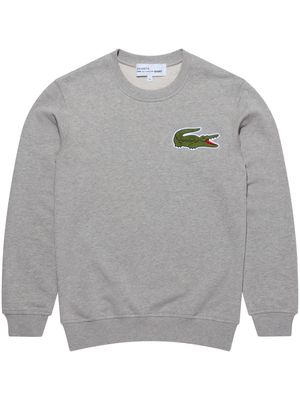 Comme Des Garçons Shirt x Lacoste logo-patch cotton sweatshirt - Grey