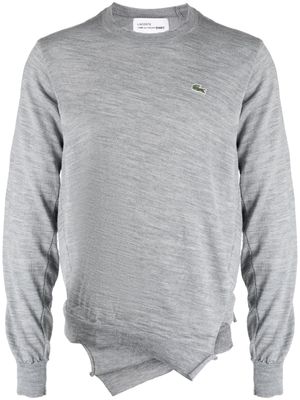 Comme Des Garçons Shirt x Lacoste logo-patch wool jumper - Grey