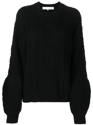 Comme des Garçons TAO cable-knit crew-neck jumper - Black